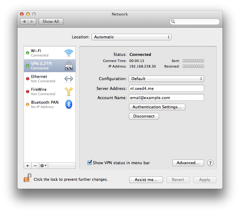 MacOS L2TP Setup Step 7