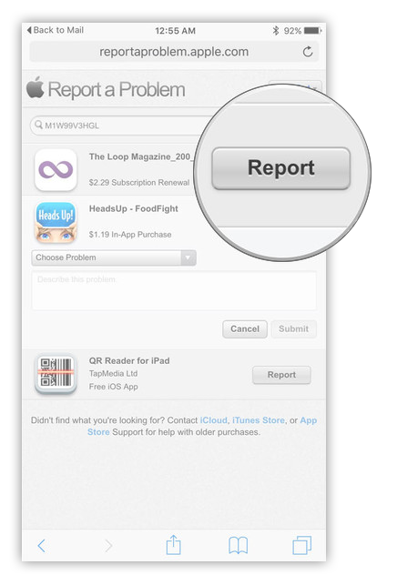 How to get a refund from Apple using iPhone - Step 3