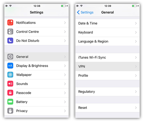 Remove VPN Profile iPhone 01